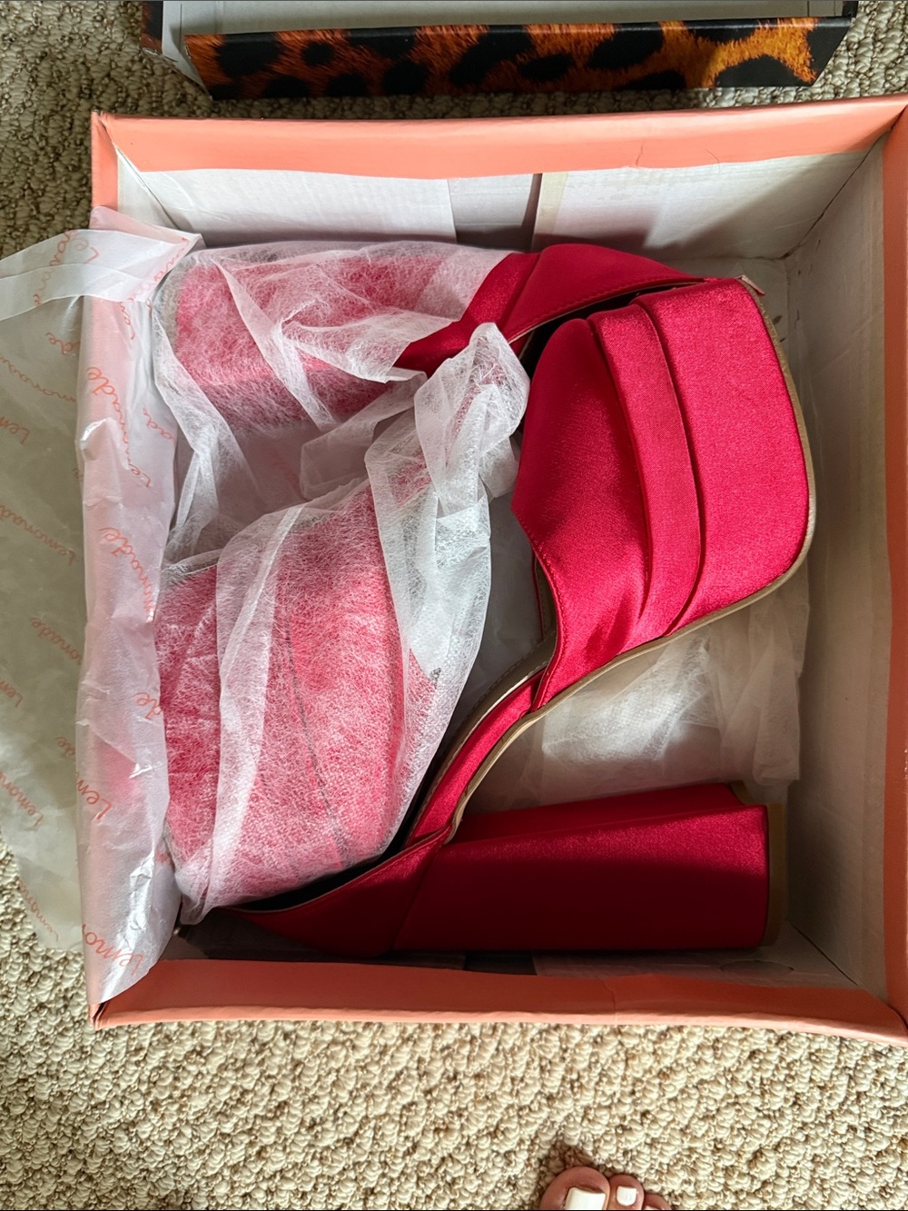 Red Platform Heels - Picture 2 of 5
